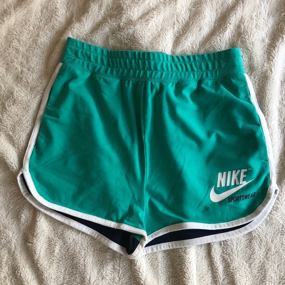 S Nike teal/navy blue shorts